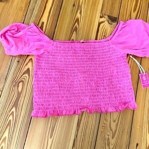 Simply, southern hot pink crop top